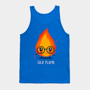 Old Flame Funny Cute Kawaii Fire Flame Old People Meme Tank Top